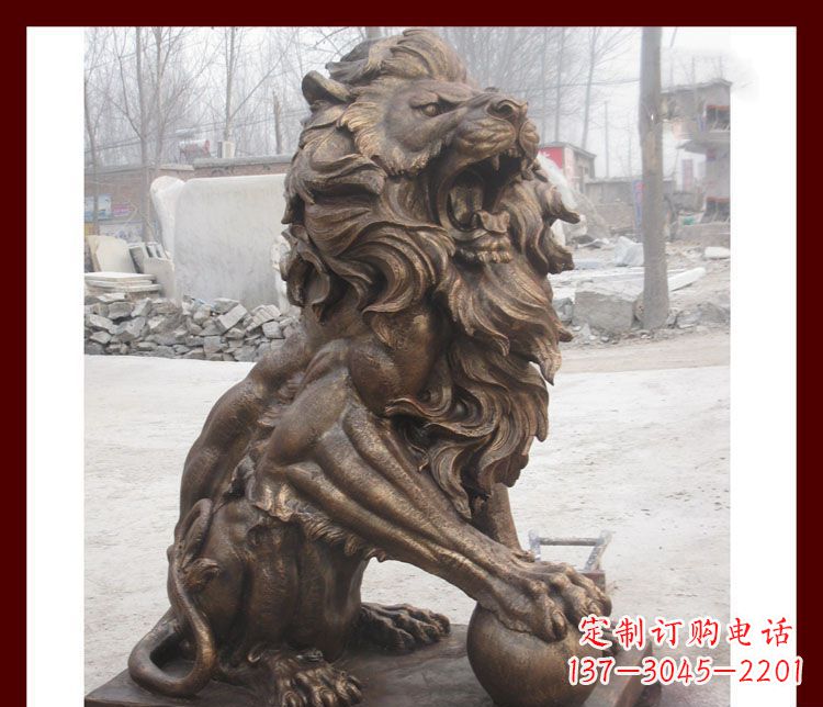 周口传统工艺——踩球欧式狮子铜雕