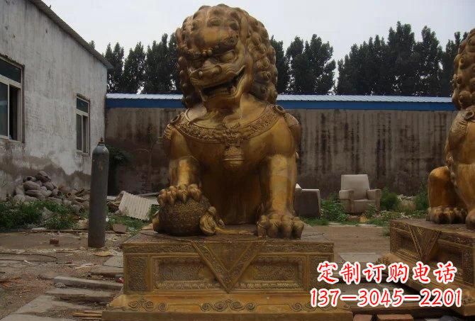 周口静谧的狮子雕塑精美的工艺与精神传承