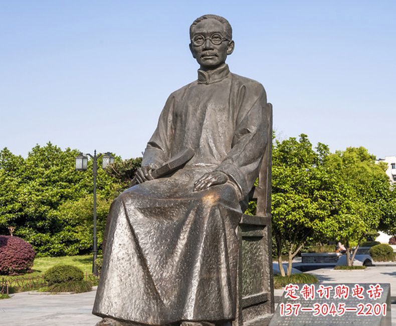 周口蔡元培一位教育家的雕塑