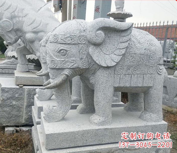 周口藏传佛教大象石雕