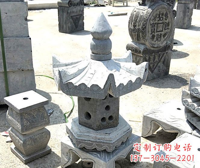 周口草坪大理石雕塑石灯 (2)