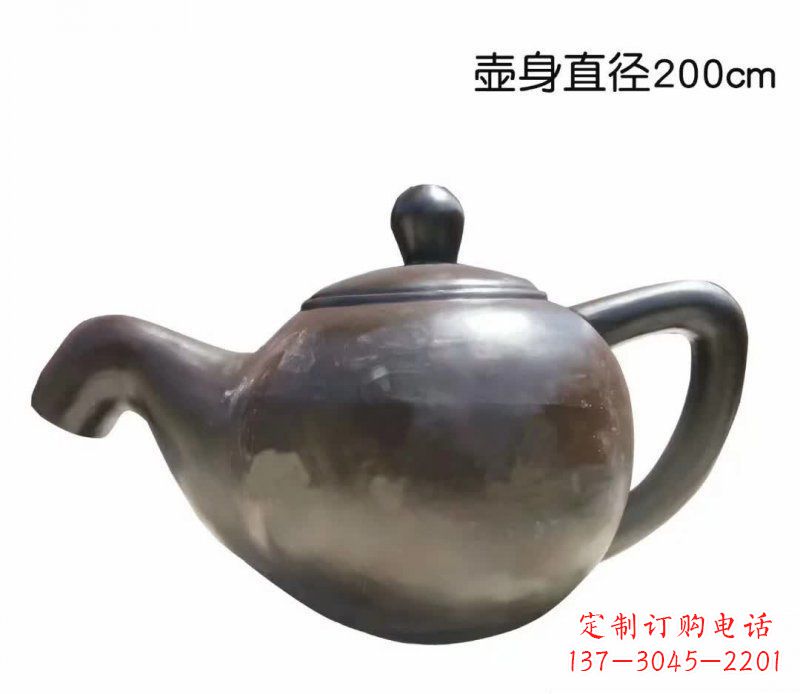 周口茶壶喷泉铜雕_2