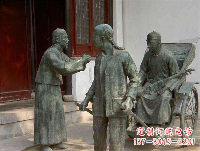 周口车夫之雕古代人物铜像