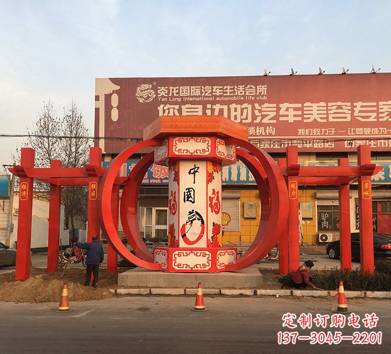 周口城市之光不锈钢梦灯笼雕塑