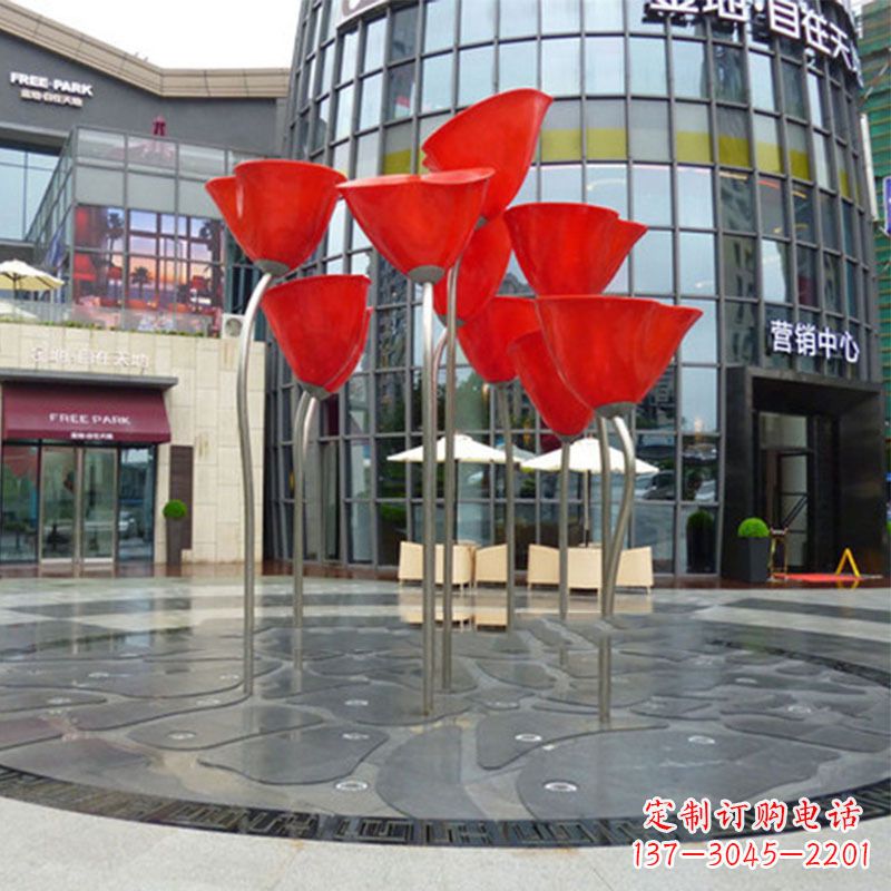 周口玫瑰雕塑点缀城市景观的绚烂之美