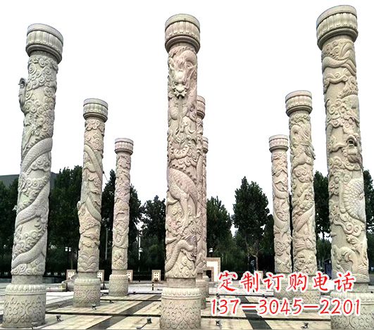 周口精美龙柱雕塑，点缀城市广场