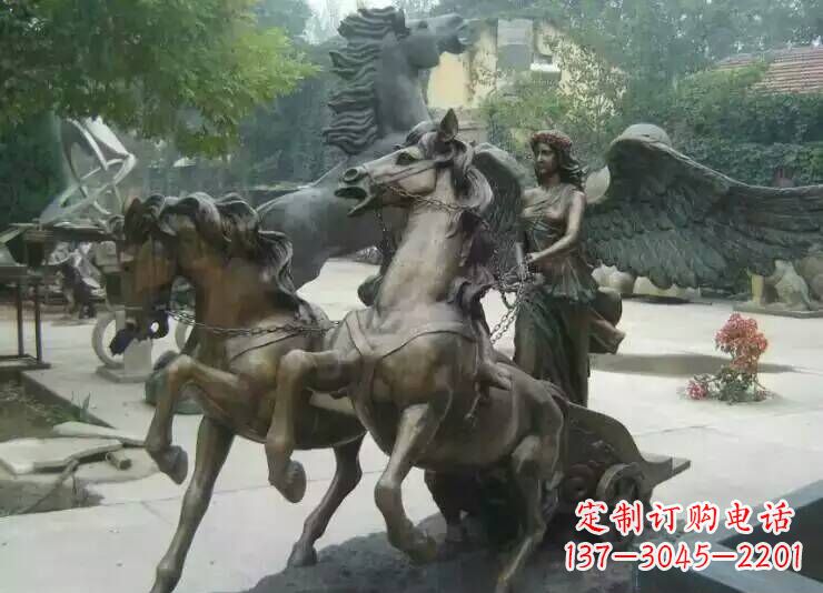 周口马雕塑城市广场的一道美丽风景线