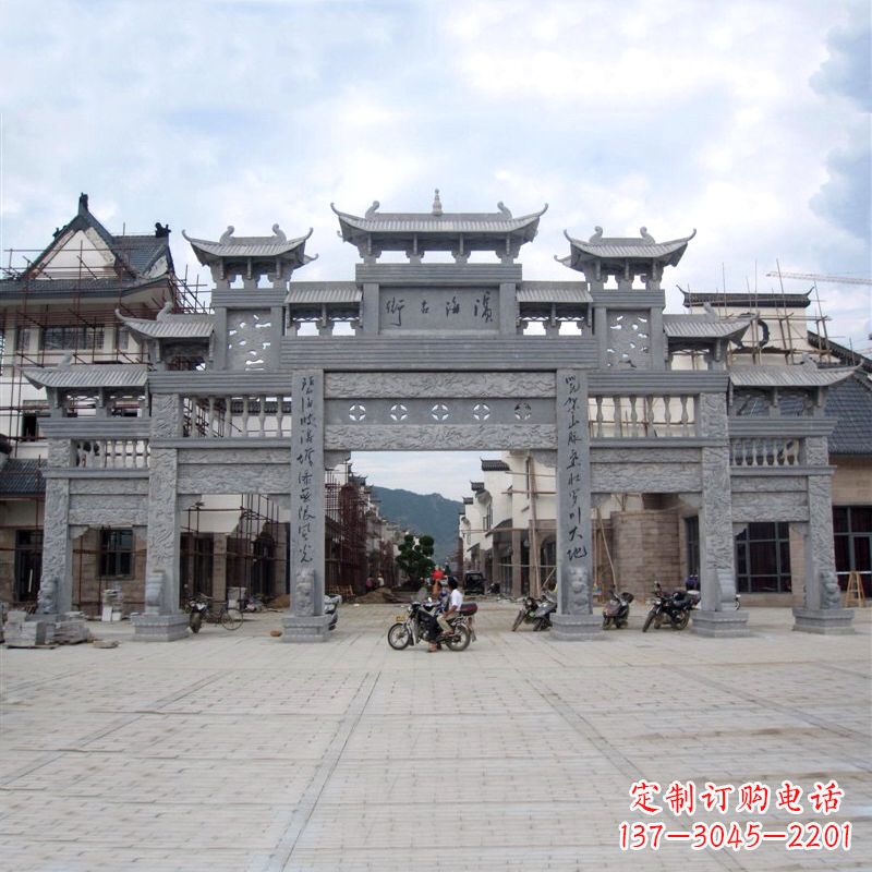 周口五门石雕牌坊传承中国古典雕塑文化