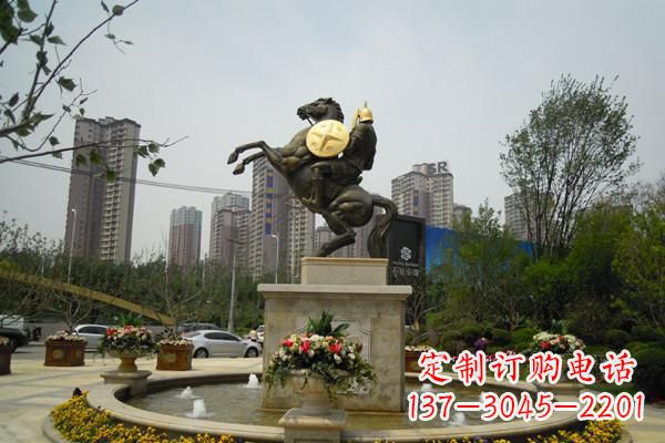周口铸造城市象征——铜马战士雕塑