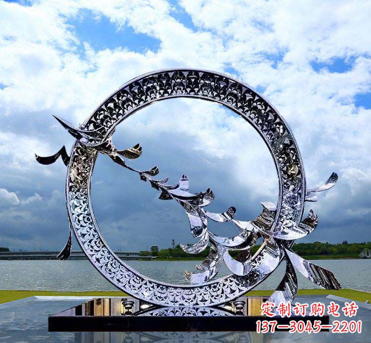 周口大雁雕塑不锈钢精美雕刻