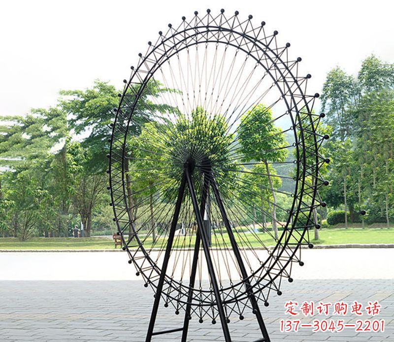 周口不锈钢摩天轮雕塑视觉与空间的结合