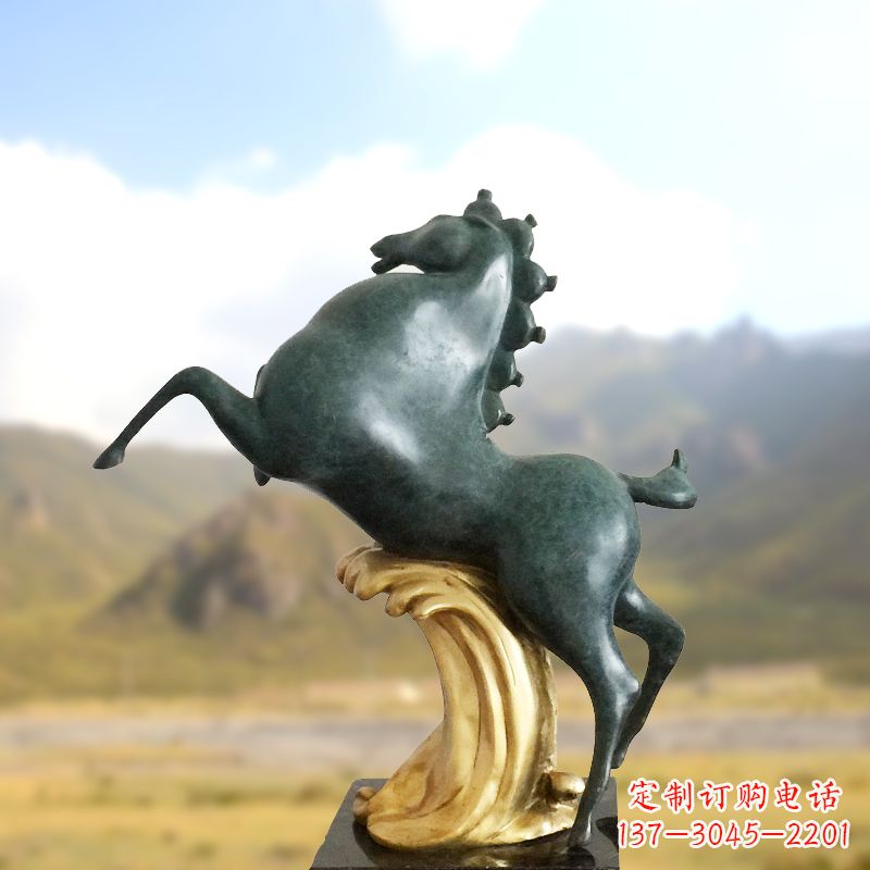 周口抽象马儿铜雕