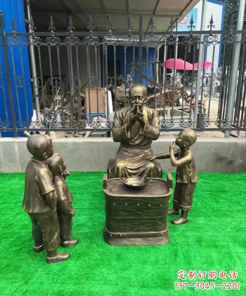 周口传统糖人铜雕——赞美传统文化的艺术精品