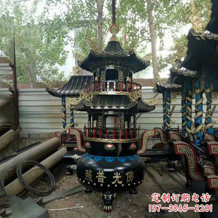 周口纯铜香炉雕塑