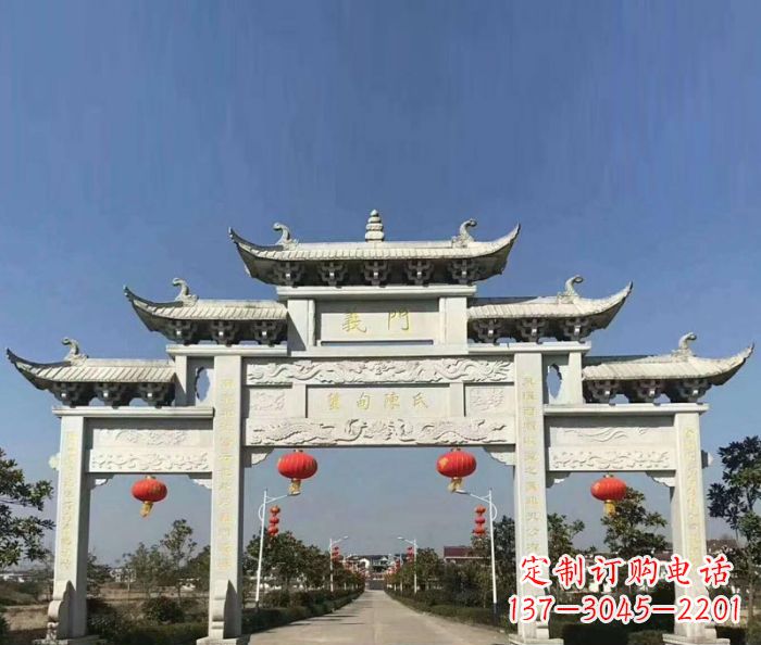 周口传承百年，村口牌楼雕塑的历史