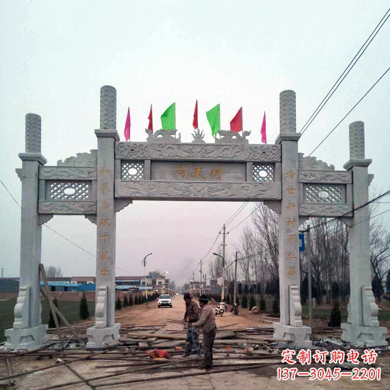 周口传承古老石牌坊雕塑