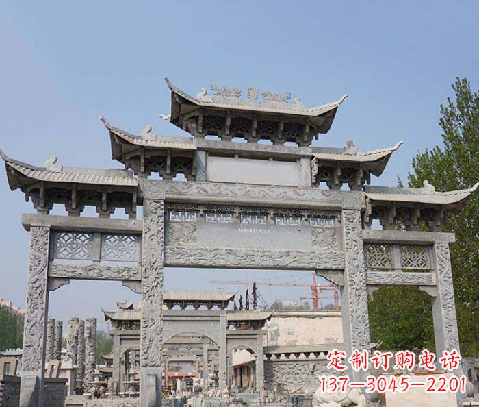 周口大理石牌坊雕塑传承中国古典文化