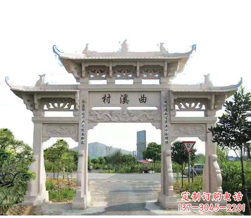 周口精美牌坊雕塑——村庄的艺术瑰宝