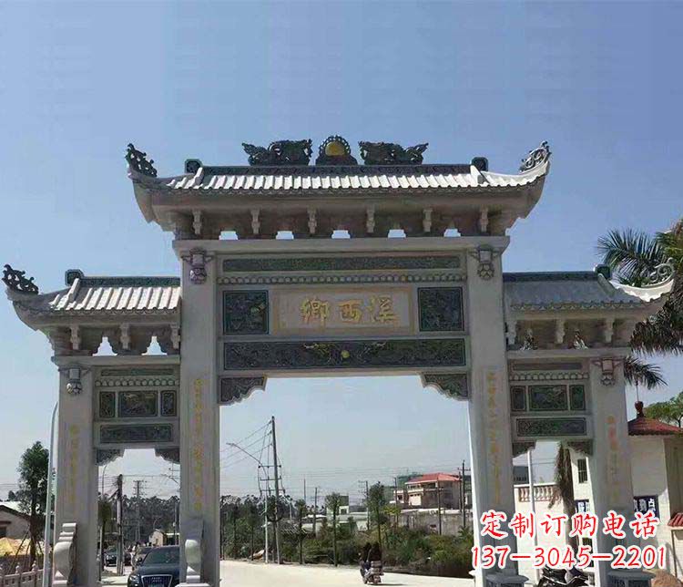 周口石牌坊雕塑——缅怀深厚的历史情谊