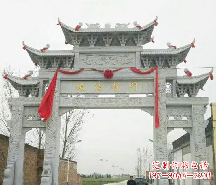 周口牌坊雕塑纪念历史,传承文化