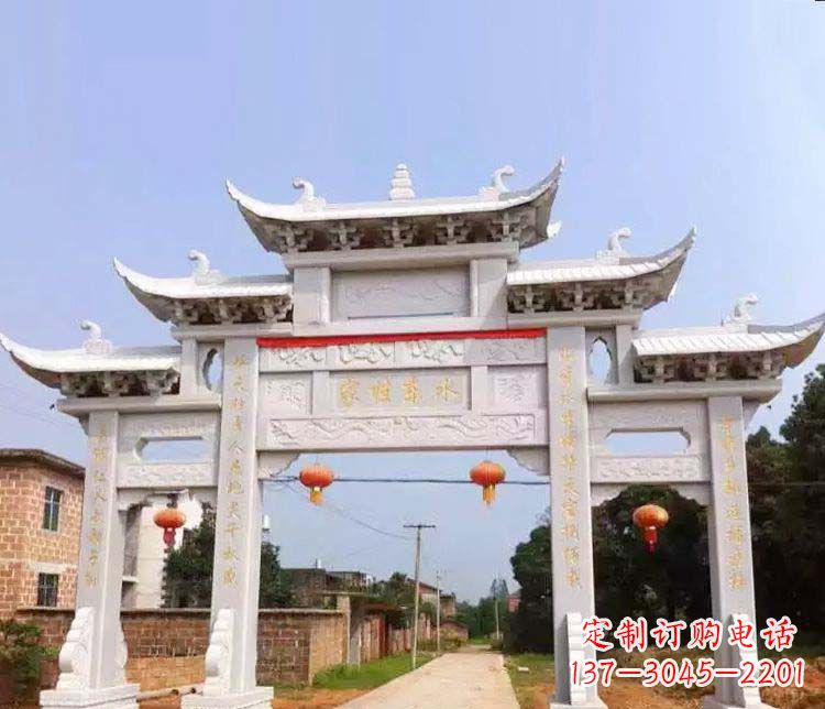 周口传承村庄牌坊石雕文化