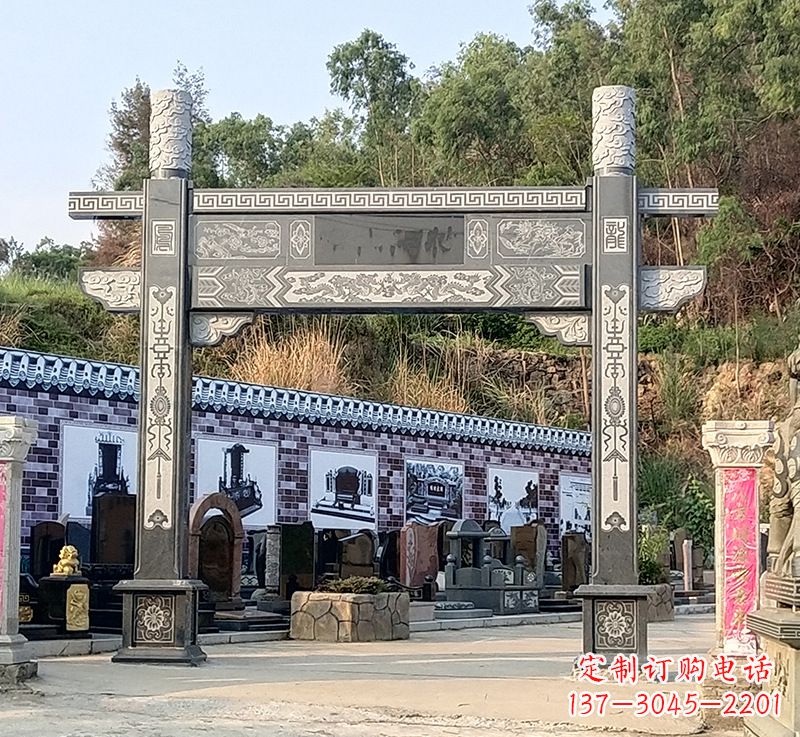 周口古村牌坊雕塑精湛技艺的经典之作