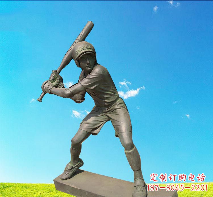 周口棒球雕塑传承美国传统文化