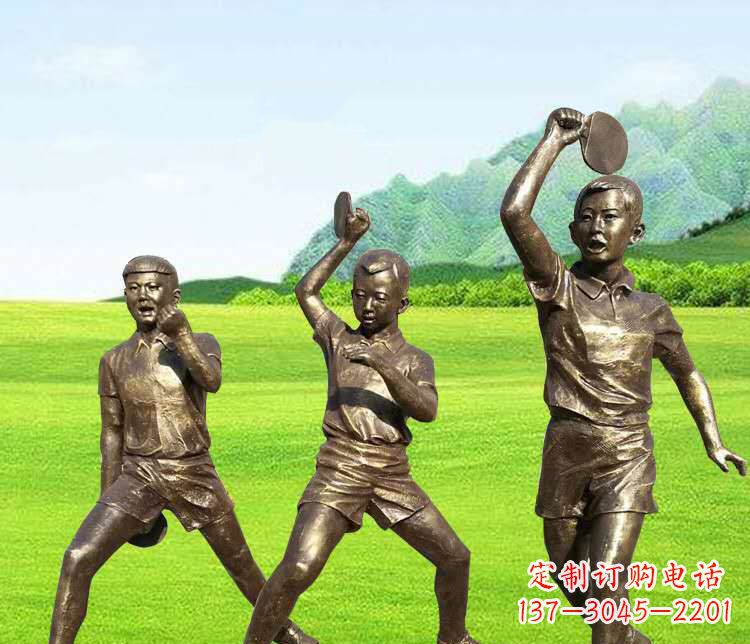 周口乒乓球雕塑激发运动热情