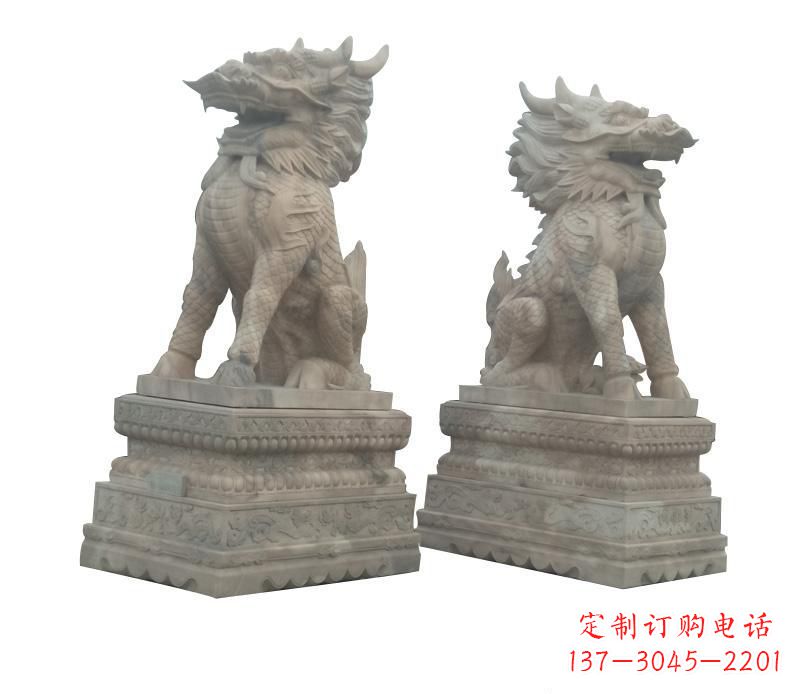 周口大理石麒麟神秘之门的守护者