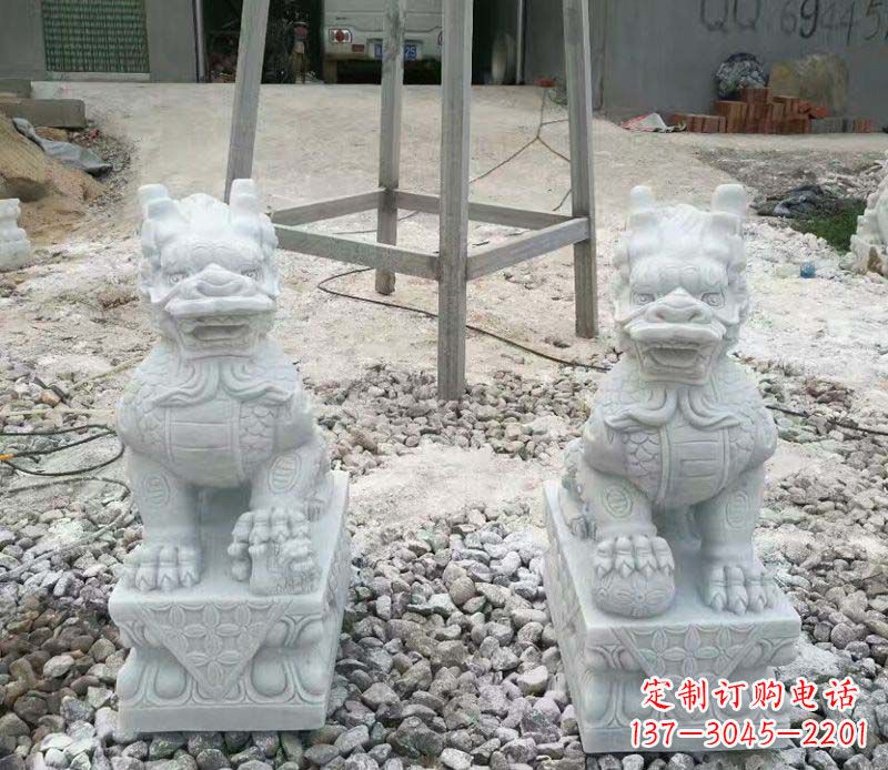 周口麒麟门口镇宅招财石雕