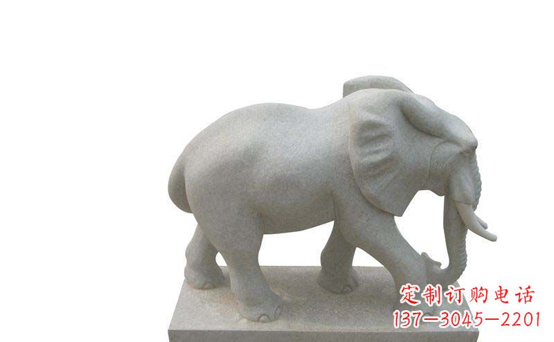 周口大象雕塑大理石大象公园的精美艺术