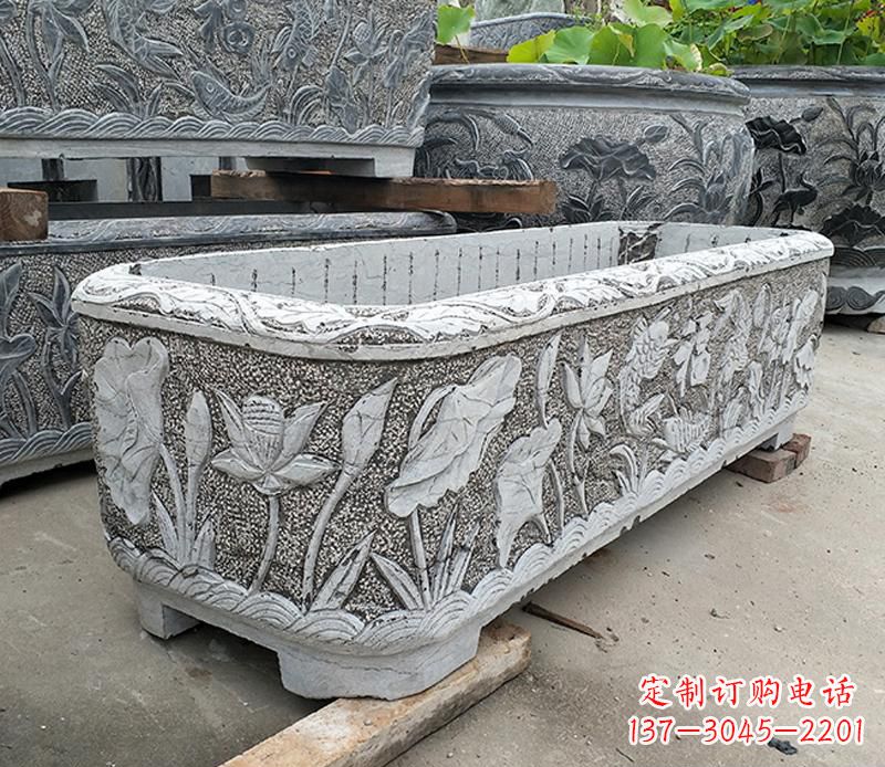 周口大理石菊花水缸雕塑