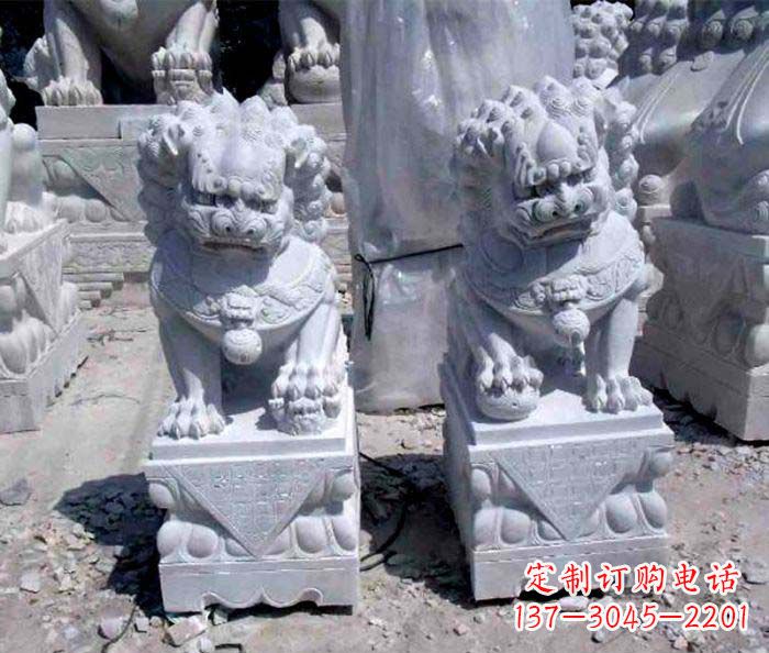 周口大理石仿古石狮子