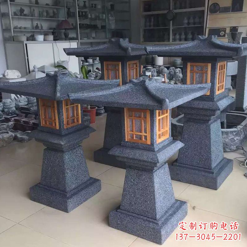 周口大理石仿汉阙石雕灯笼