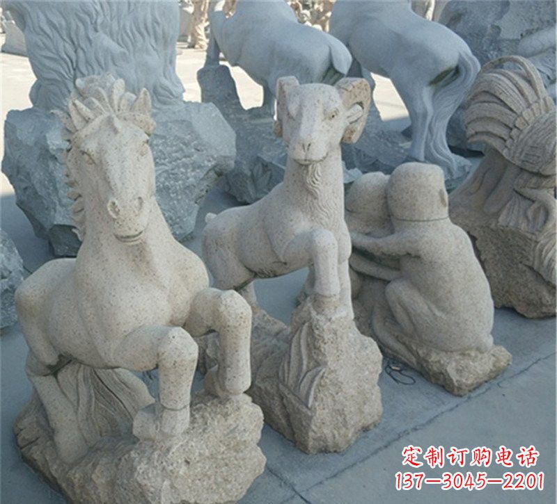 周口大理石公园动物雕塑