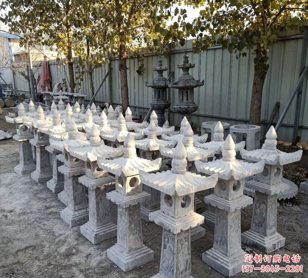 周口优雅摩登,大理石公园石灯雕塑