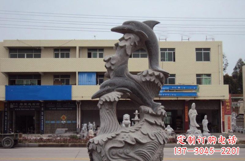 周口大理石海豚雕塑
