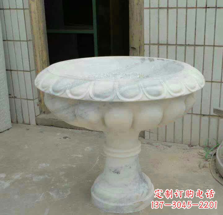 周口大理石花盆雕塑精美绝伦,艺术风采