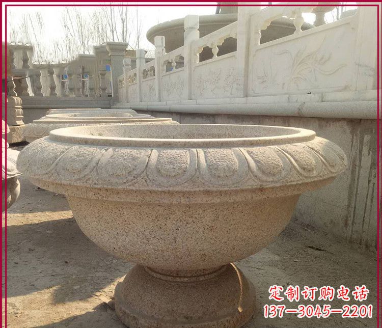 周口大理石花盆雕塑