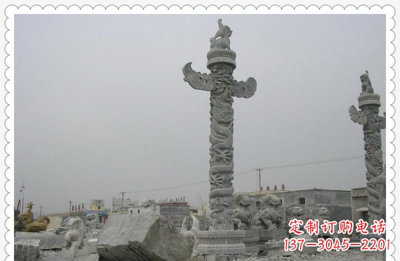 周口精致雕刻,大理石华表雕塑