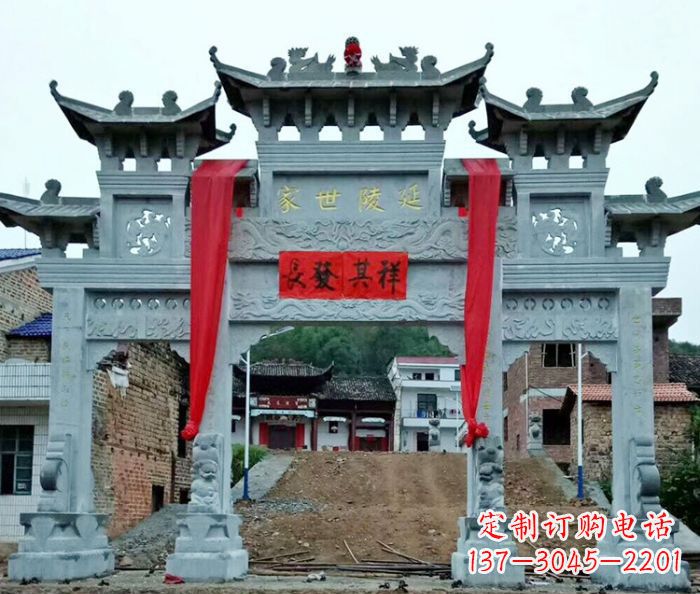周口精美大理石牌坊雕塑
