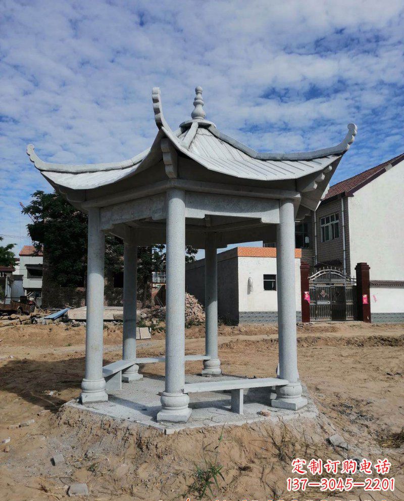 周口典雅大理石凉亭雕塑