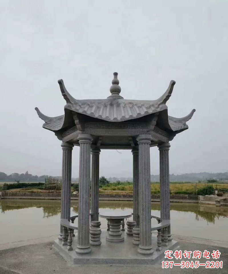 周口大理石凉亭石雕塑,优雅经典无双