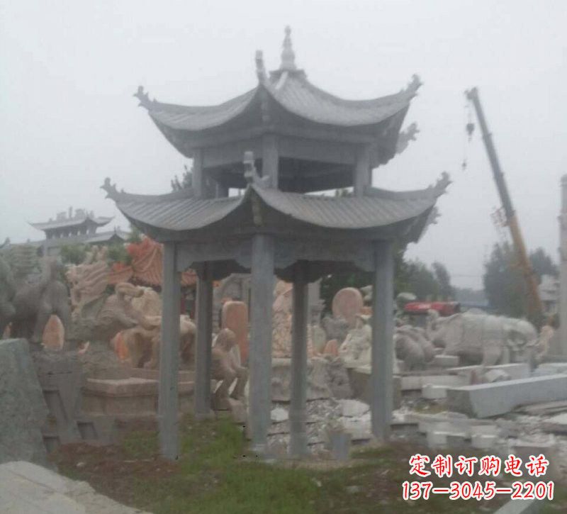 周口大理石六角凉亭石雕,精美绝伦