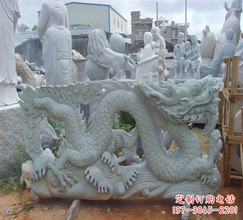 周口大理石龙石雕传承古老文化,精雕细琢的艺术品