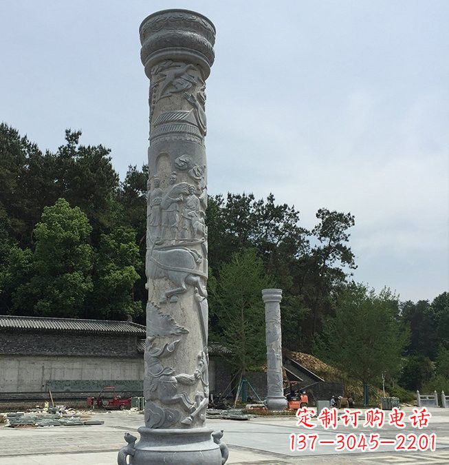 周口大理石龙柱雕塑