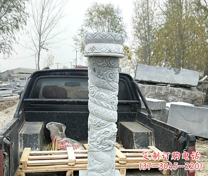 周口大理石龙柱雕塑