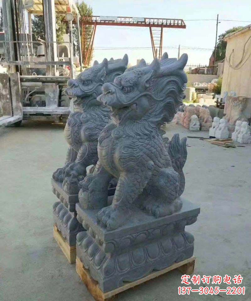 周口精美大理石麒麟雕塑