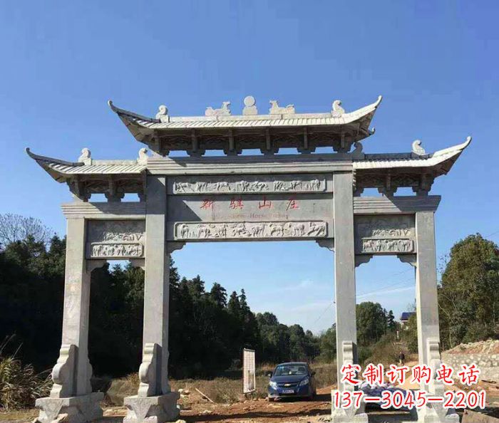 周口精美石雕牌坊雕塑