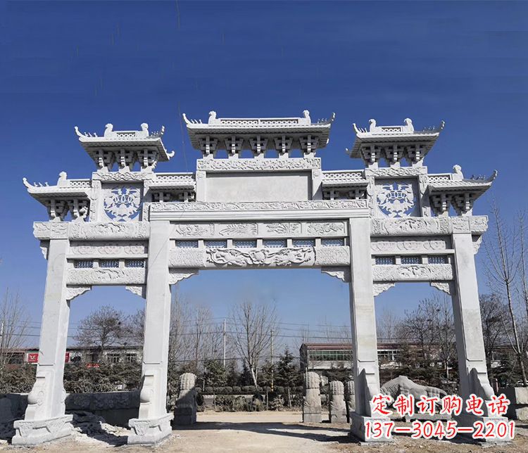周口特色大理石牌坊石雕